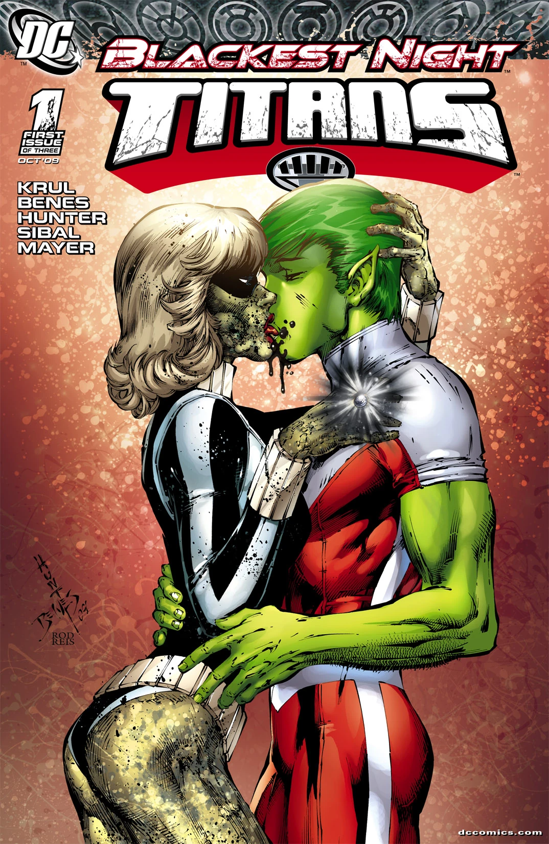 Blackest Night: Titans #1 (DC, 2009 — Cover A) cover